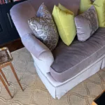 a couch with pillows on it