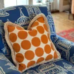 chair and pillow with pattern upholstery