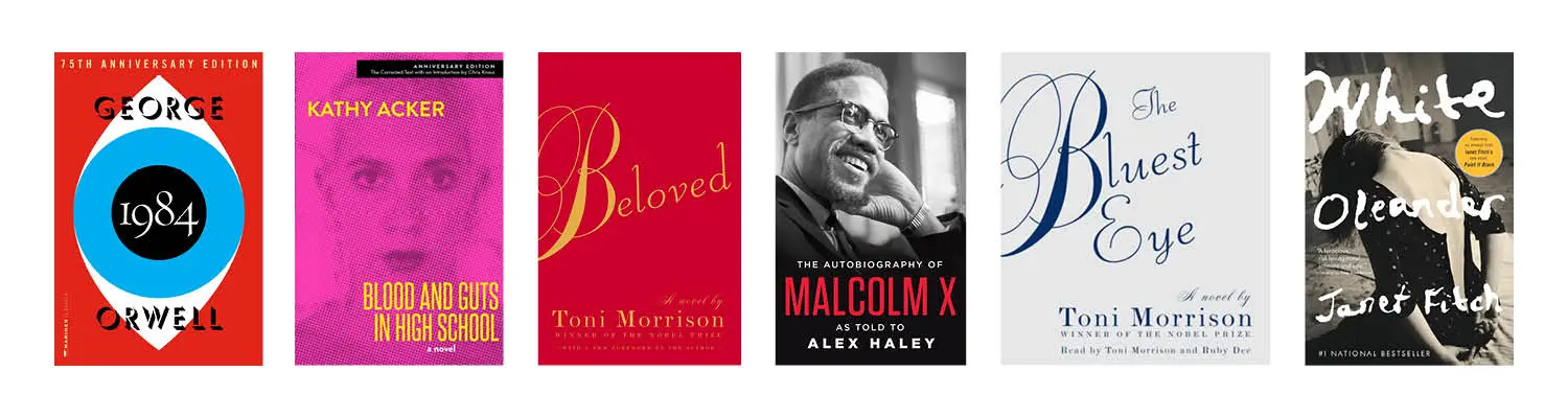 Covers of six books recommended by the owner of MyrtleHaus Books.