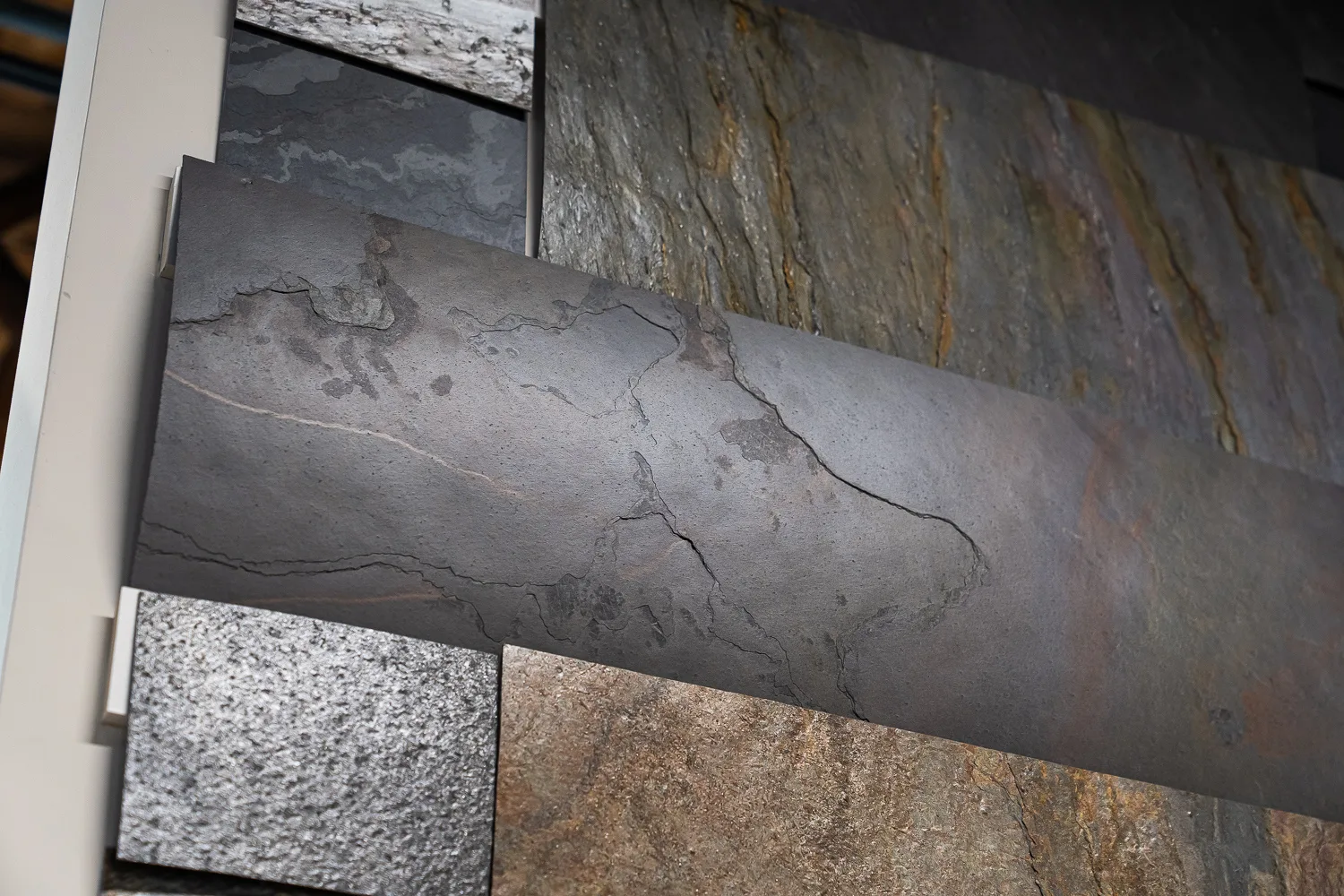 a selection of Casadenza stone veneers available at Design & Detail