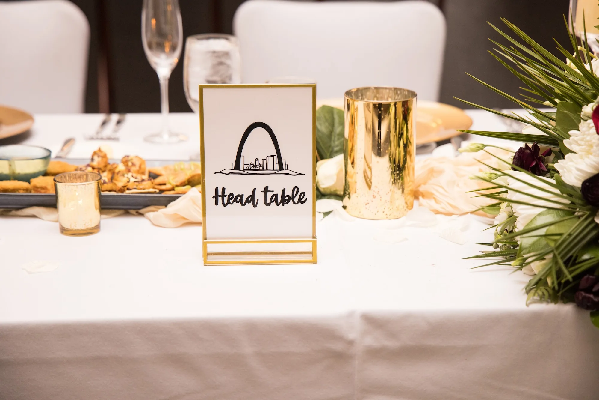 Lauren and Marcus Lee wedding centerpiece