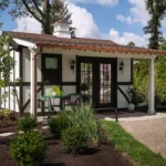 Pool house designed by Caryn Boultinghouse