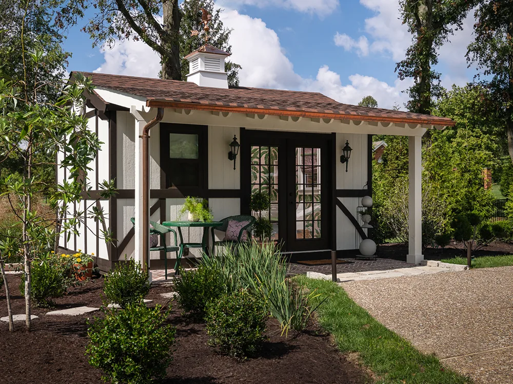 Pool house designed by Caryn Boultinghouse