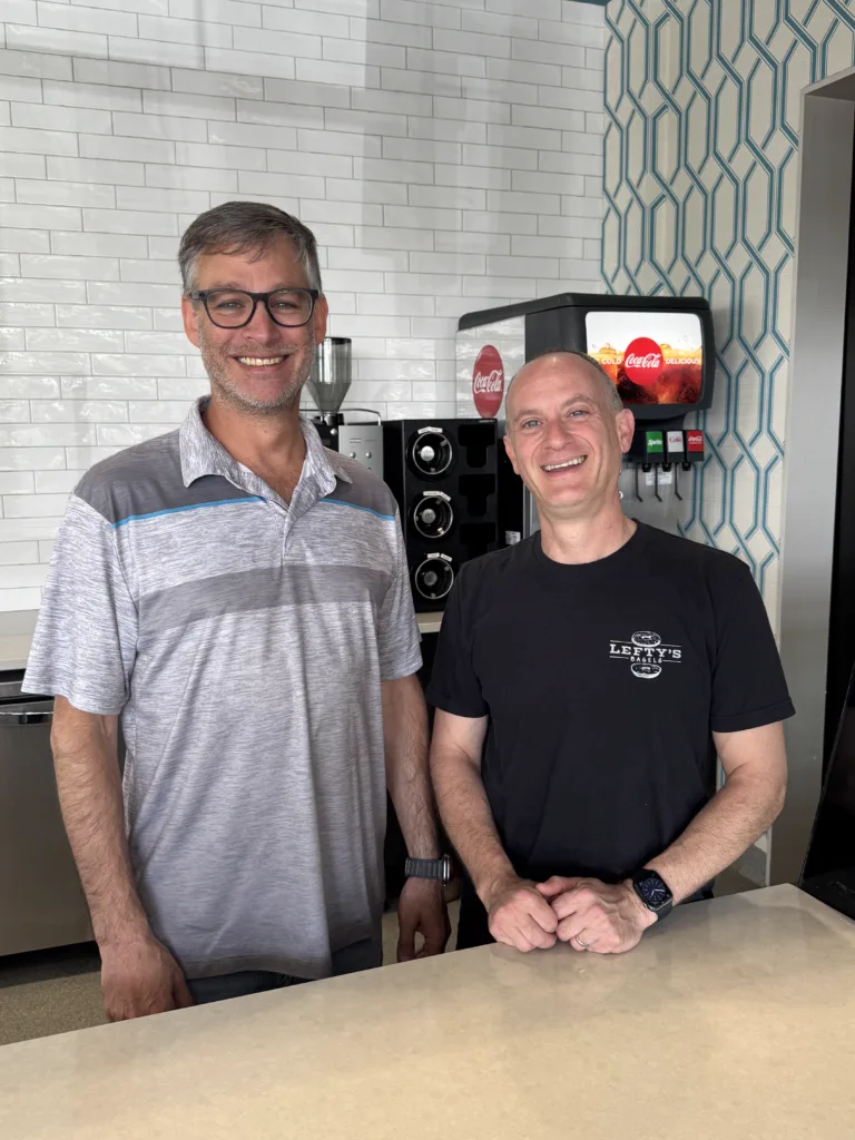 Lefty's Bagels owners Doug Goldenberg and Scott "Lefty" Lefton