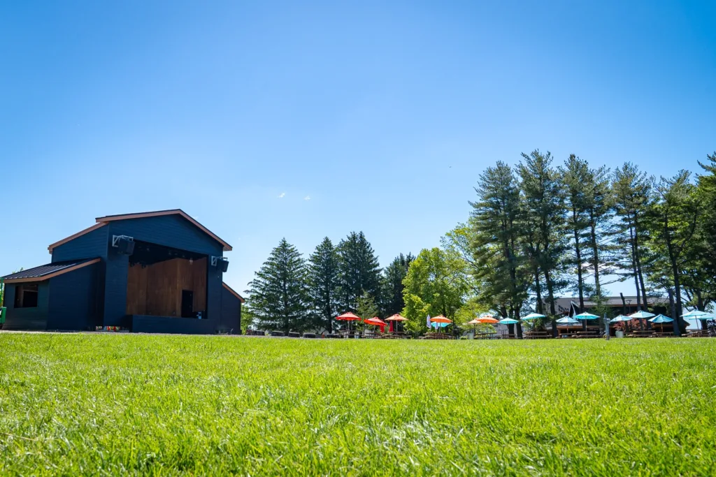 The Field's stage and seating area at Cottle Village