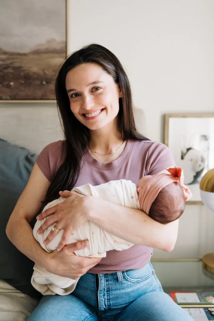 Abby Erker and daughter Lillian