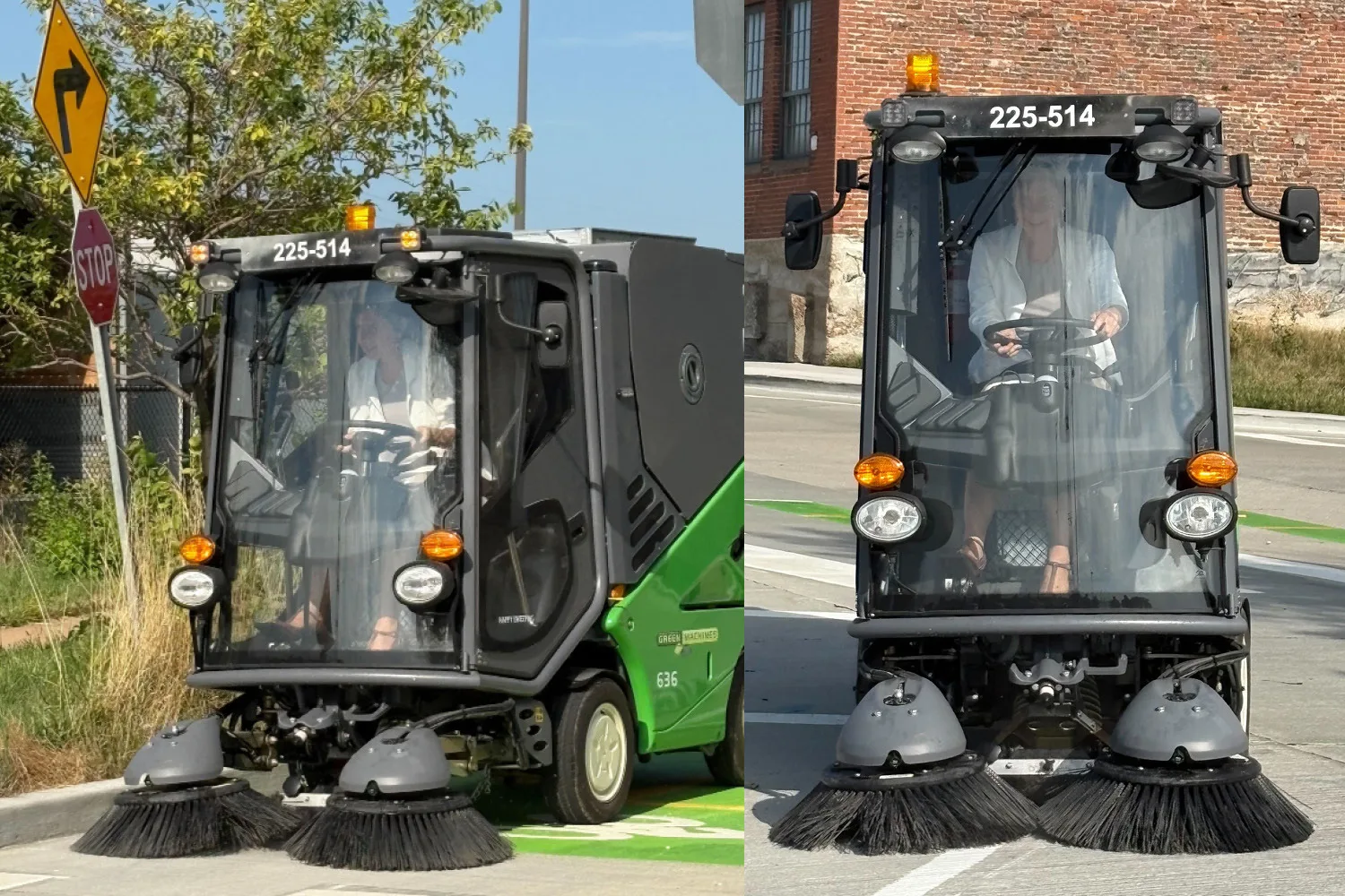 Archie,” St. Louis' new bike lane sweeper, meets its adoring