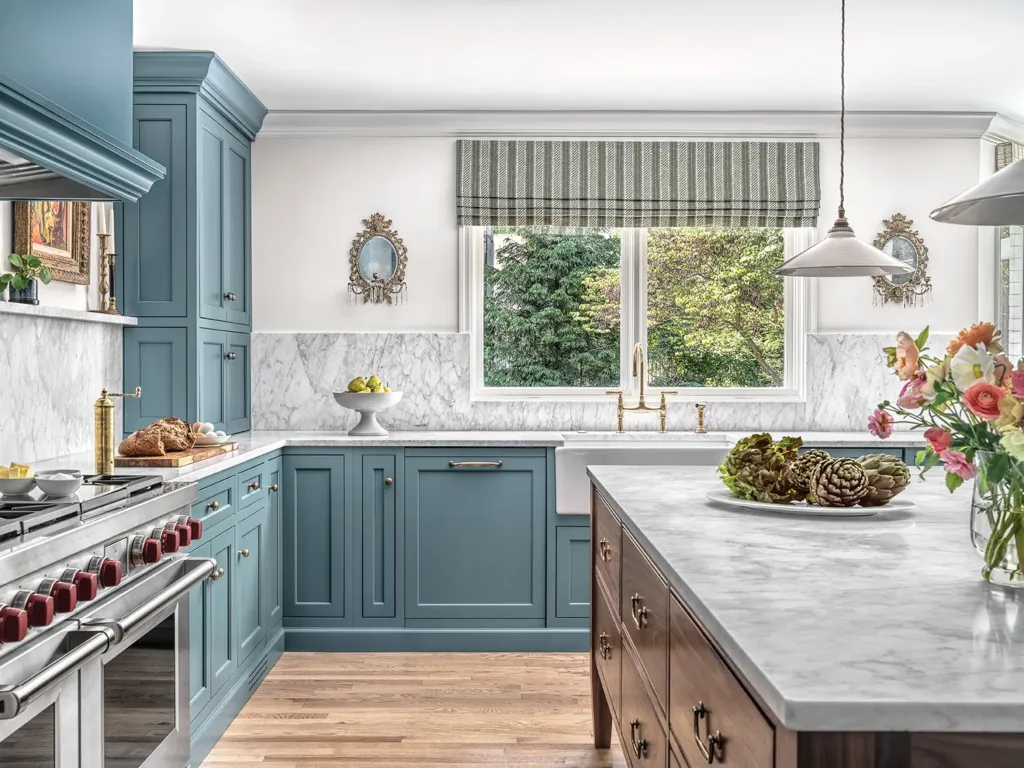 A kitchen designed by Julie Baur and Rebekah Moore Murphy.