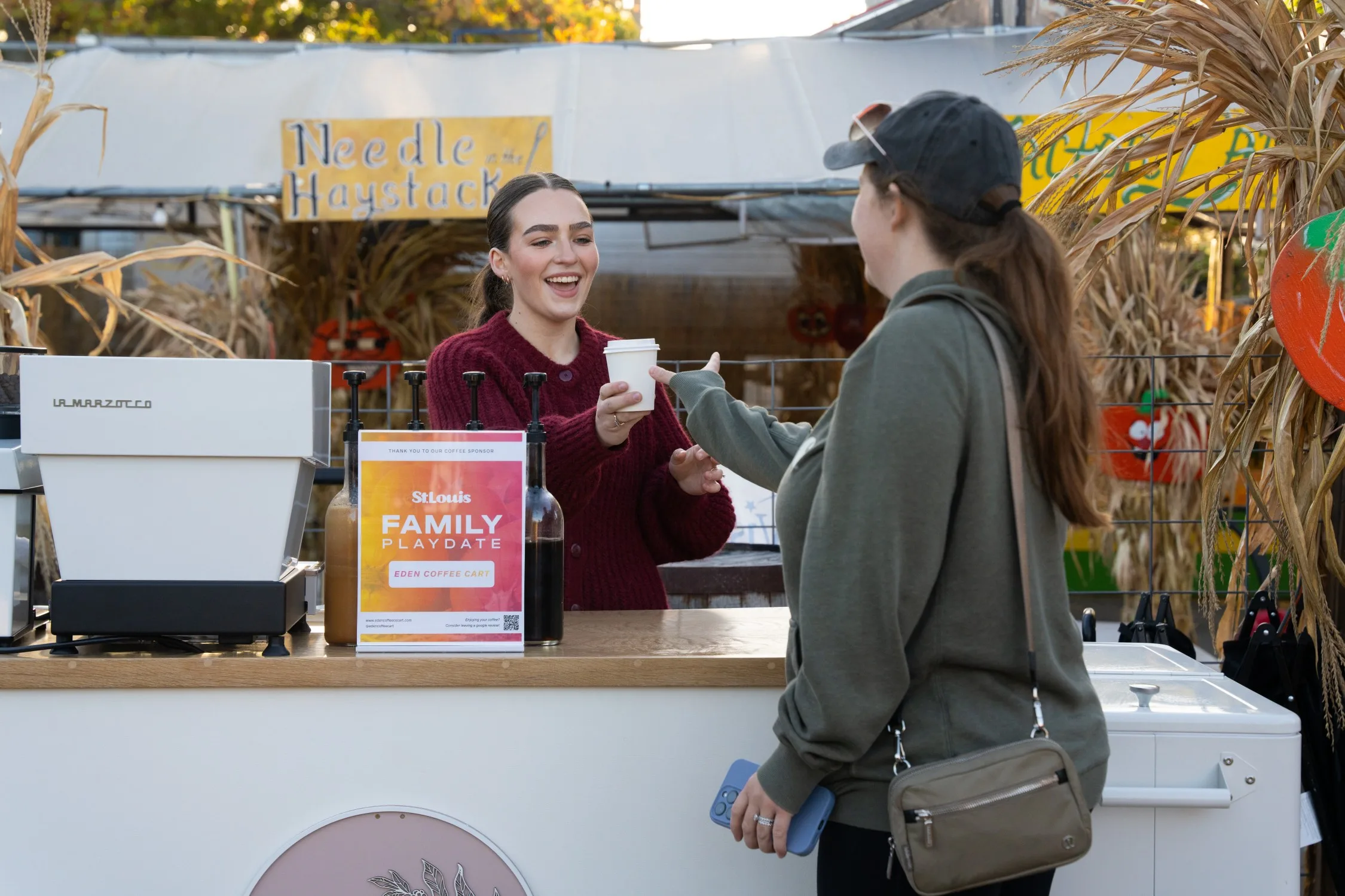 Eden Coffee cart at the November Family Playdate