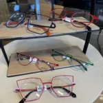 A selection of bold, angular frames available at Eyewearhaus.
