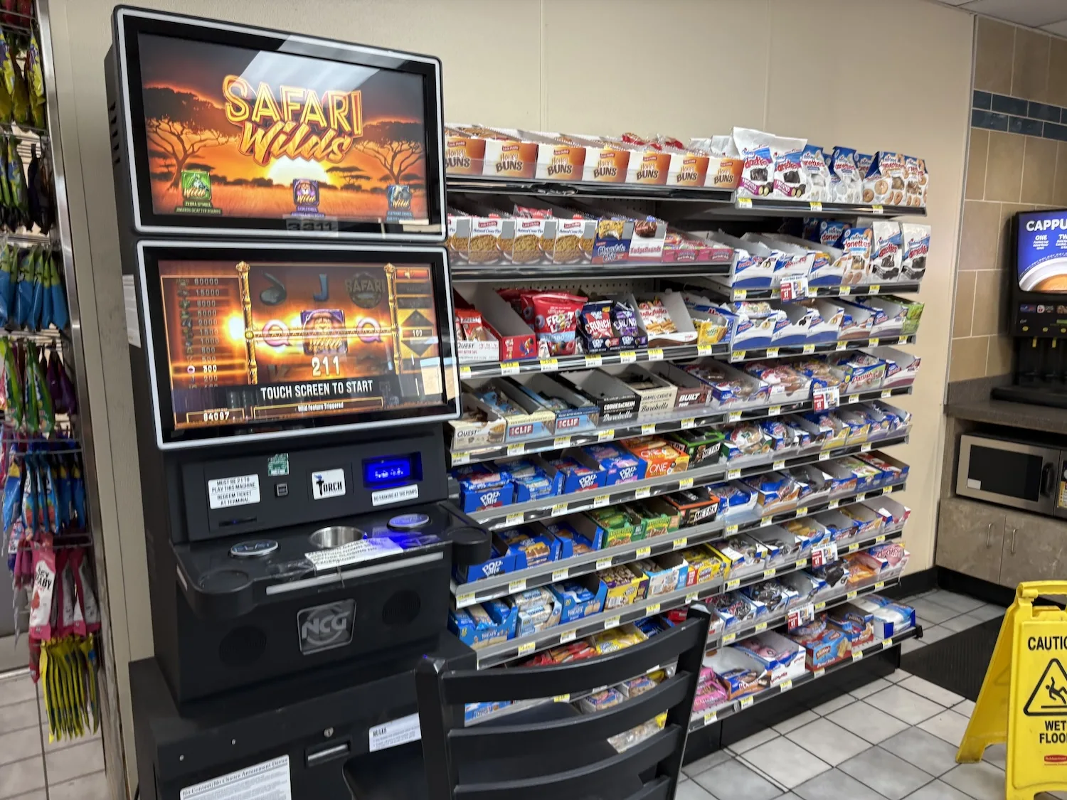A Torch Electronics game at a convenience store.