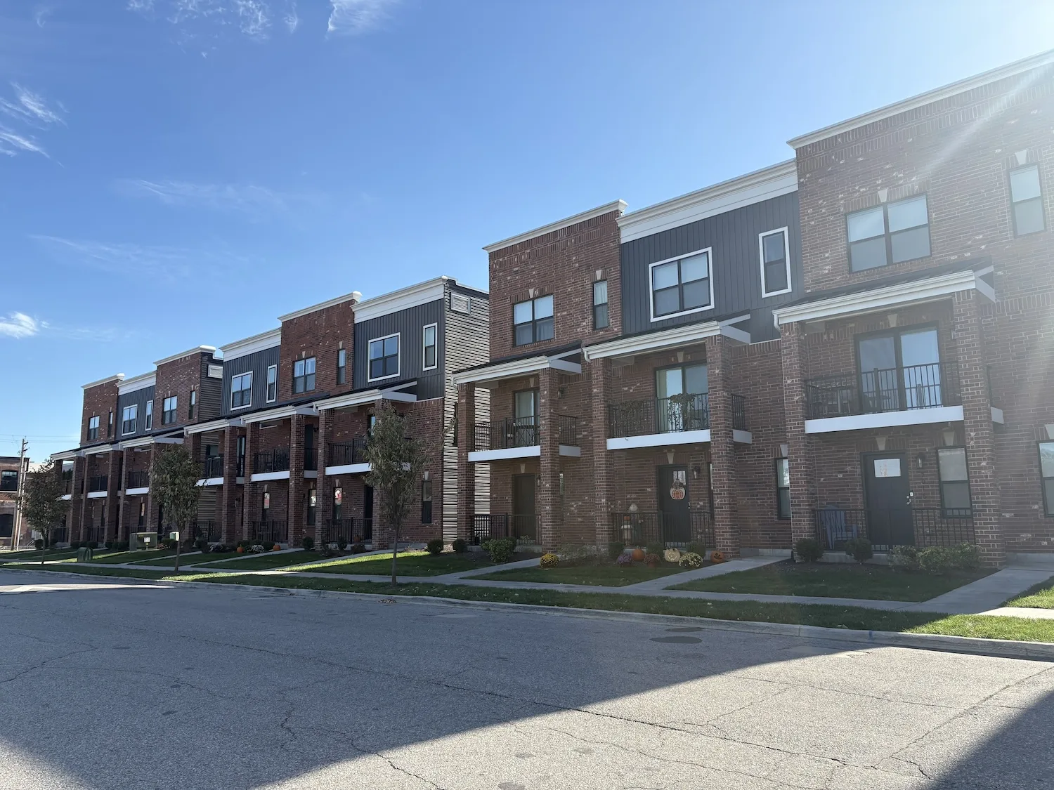 Townhouses on the Hill built by McBride Homes.