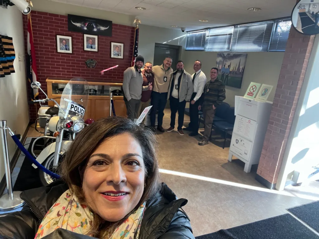 Hajra Jaffer with the Kirkwood Police Department