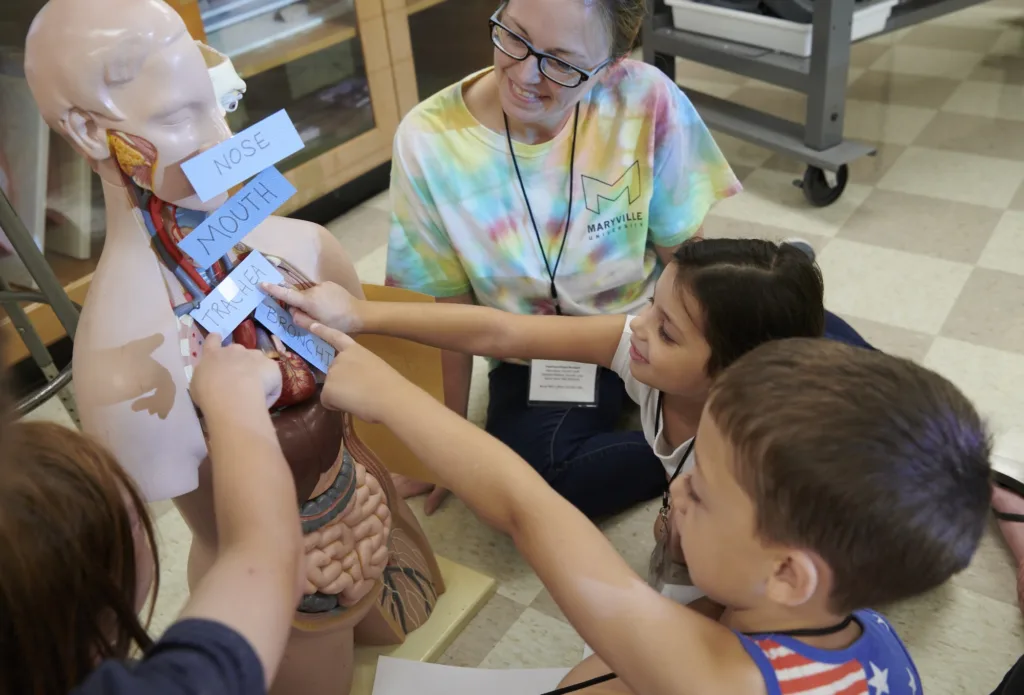 STEM camp for children at Maryville University on July 12, 2018.