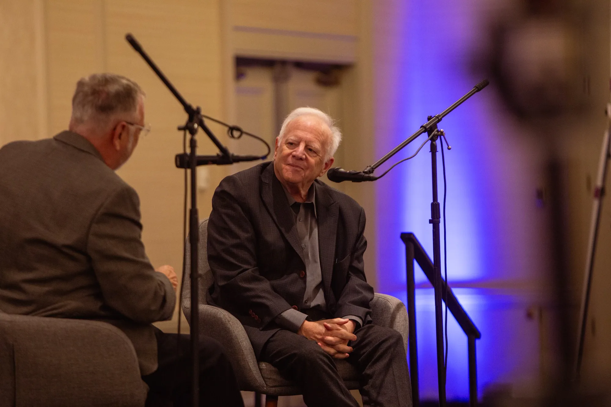 Conductor Leonard Slatkin at 'Bach Talk' Live at the 2025 Chorus America Conference in St. Louis.