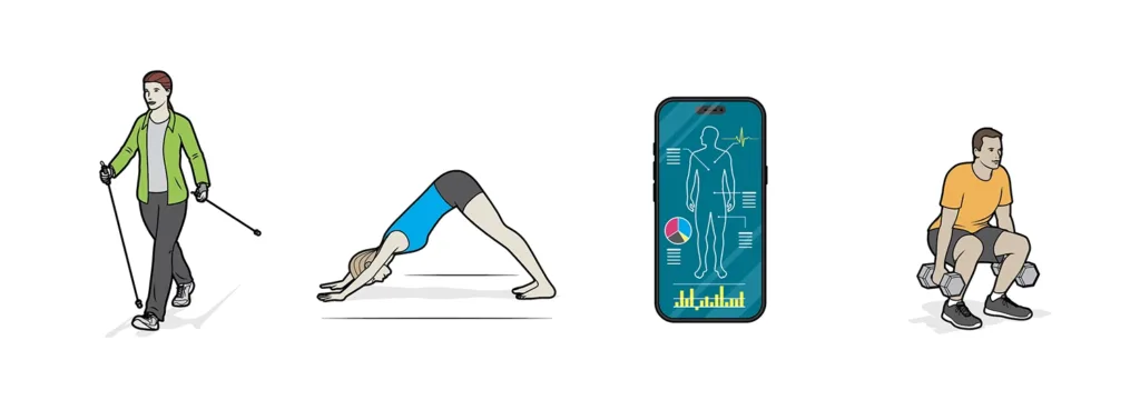Work Out Routines Walking Hiking Yoga Fitness Tech Strength and Conditioning