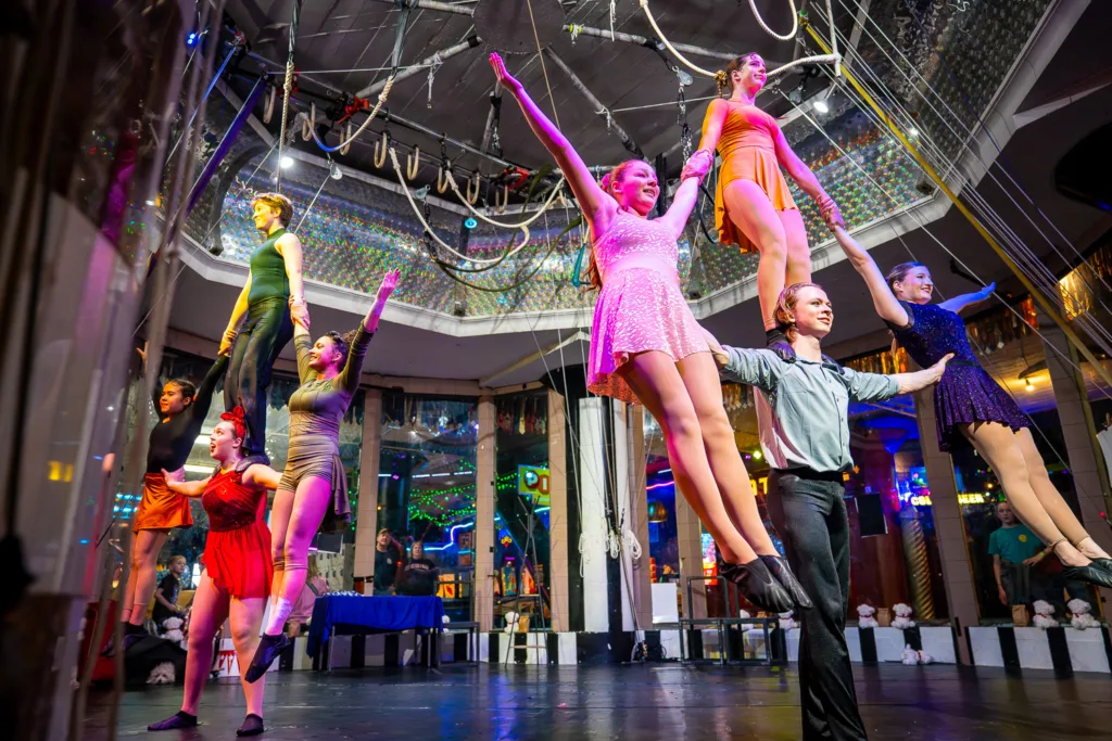 A sample performance act that will be seen in the February showing of Misterioso, the 2026 annual show for Circus Harmony.