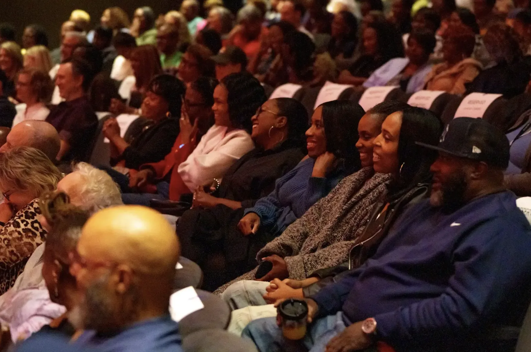 Audience members at a 2025 Gallery Laughs performance.