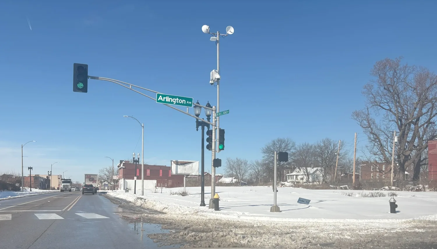 The corner of Martin Luther King Dr. and Arlington Avenue in North St. Louis.