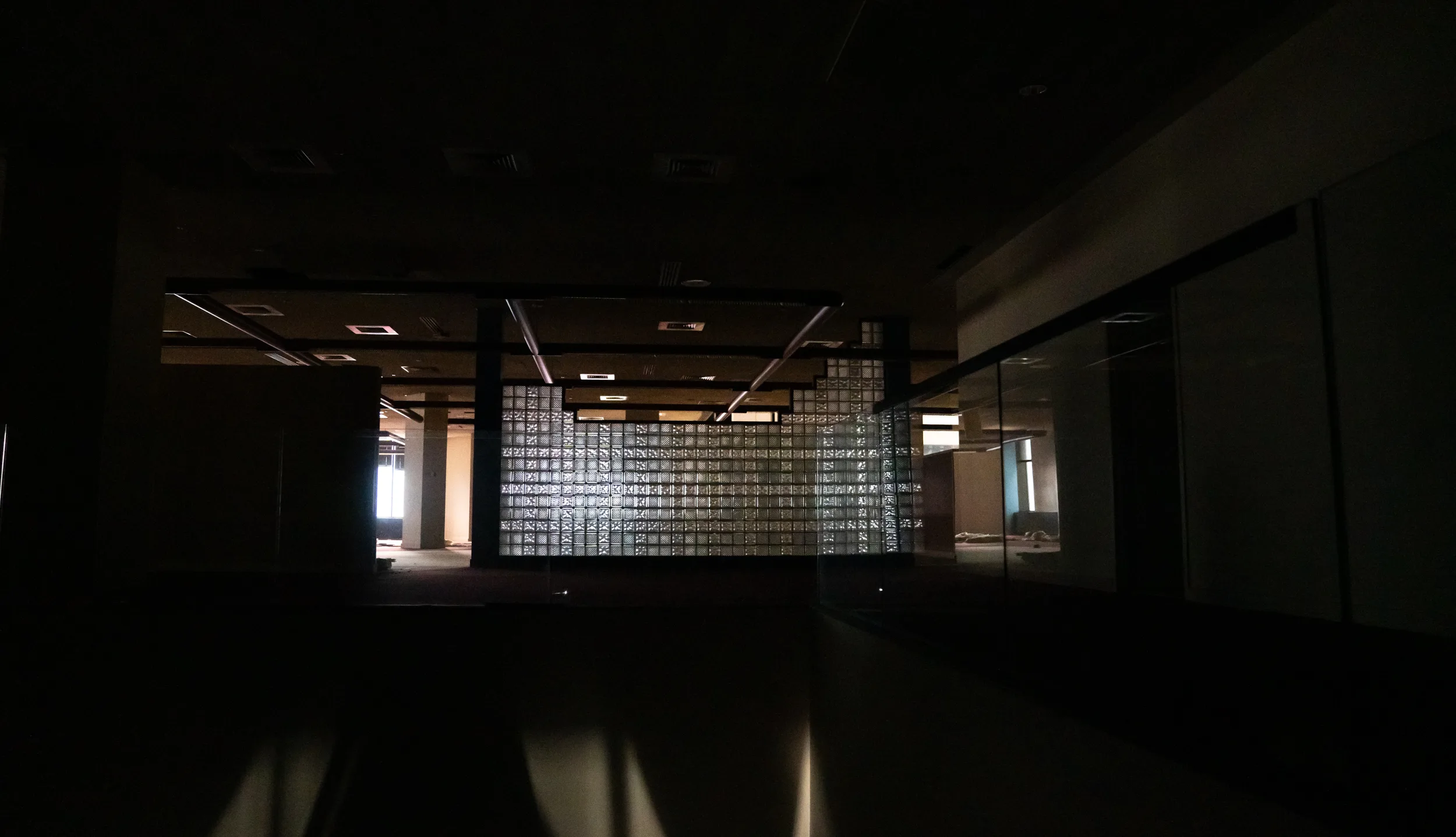 Glass blocks.