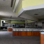An empty cafeteria.