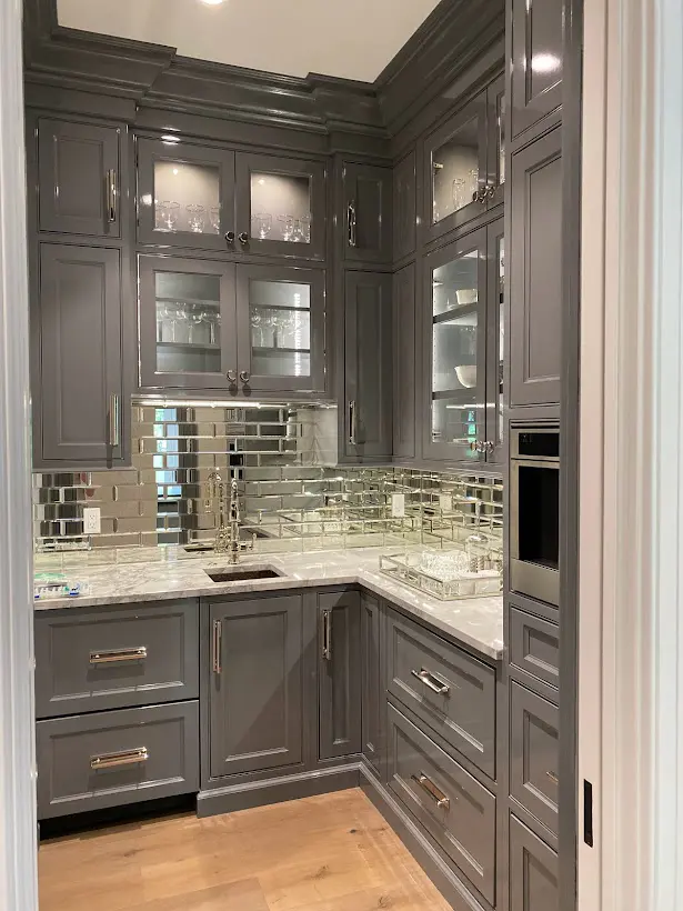 A lacquered butler's pantry by Kathleen Grim of Srote & Co.