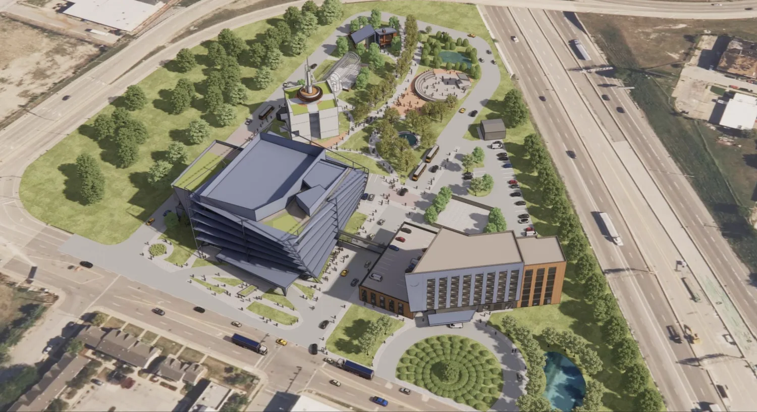 A rendering of a proposed development in North St. Louis.