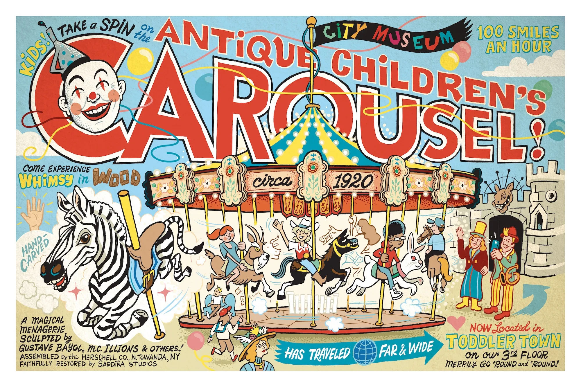 City Museum unveils restored 1920s carousel designed for young adventurers