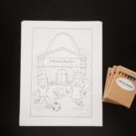 Royal Banks of Missouri coloring sheet and crayons