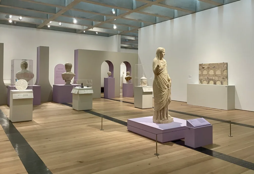 The "Religion & Myth" gallery in 'Ancient Splendor' at the Saint Louis Art Museum.