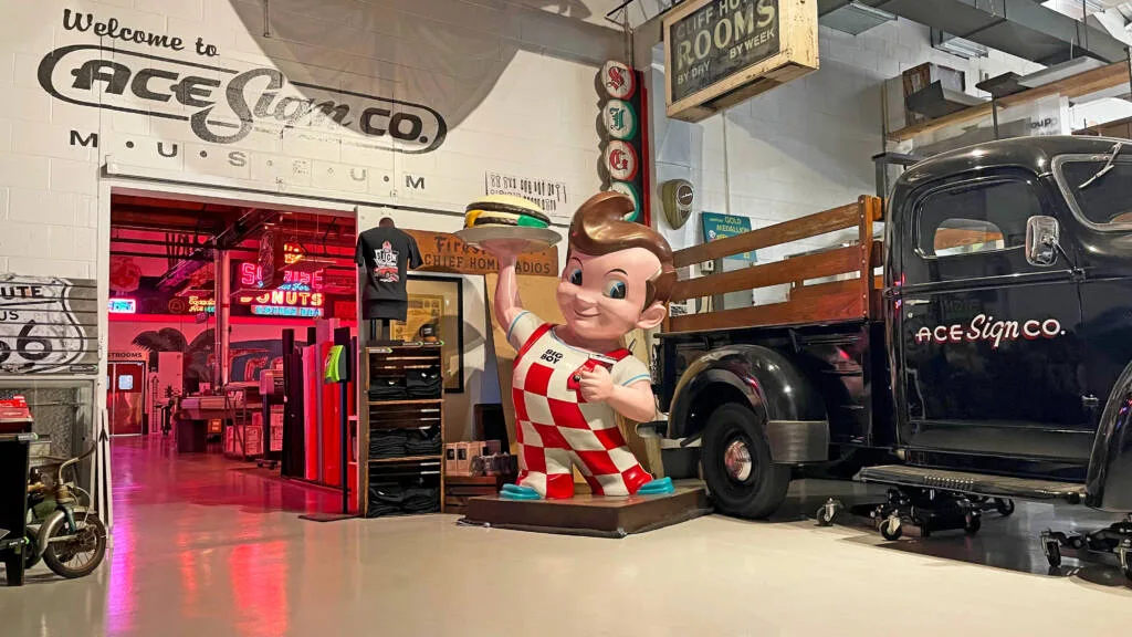 The Ace Sign Co. Sign Museum showcases more than 85 historic signs from Springfield and along Route 66.