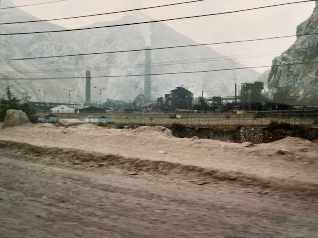 Smokestacks from a smelter.