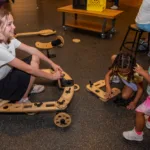 Makerspace is an interactive space where children can create and learn skills using a variety of tools and materials.