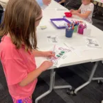 Kids enjoying arts and crafts