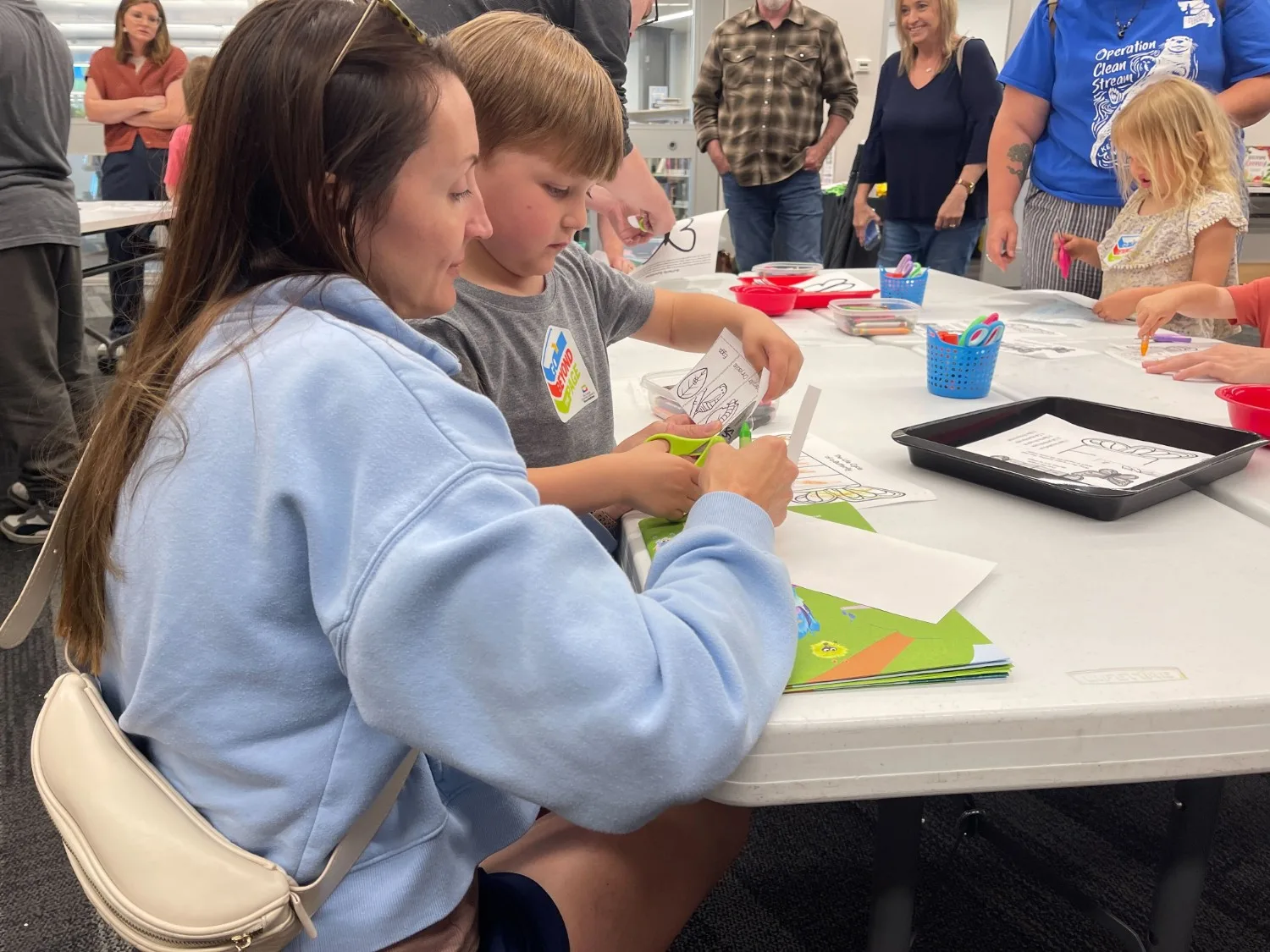 Kids enjoying arts and crafts