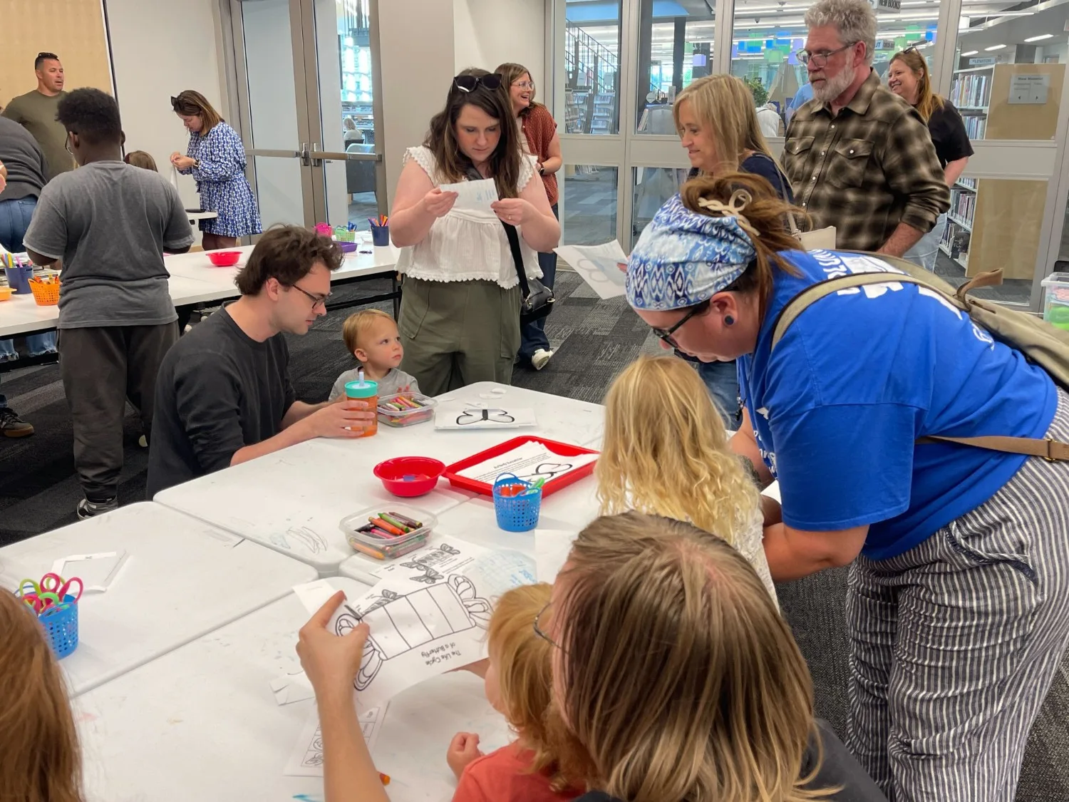 Kids enjoying arts and crafts
