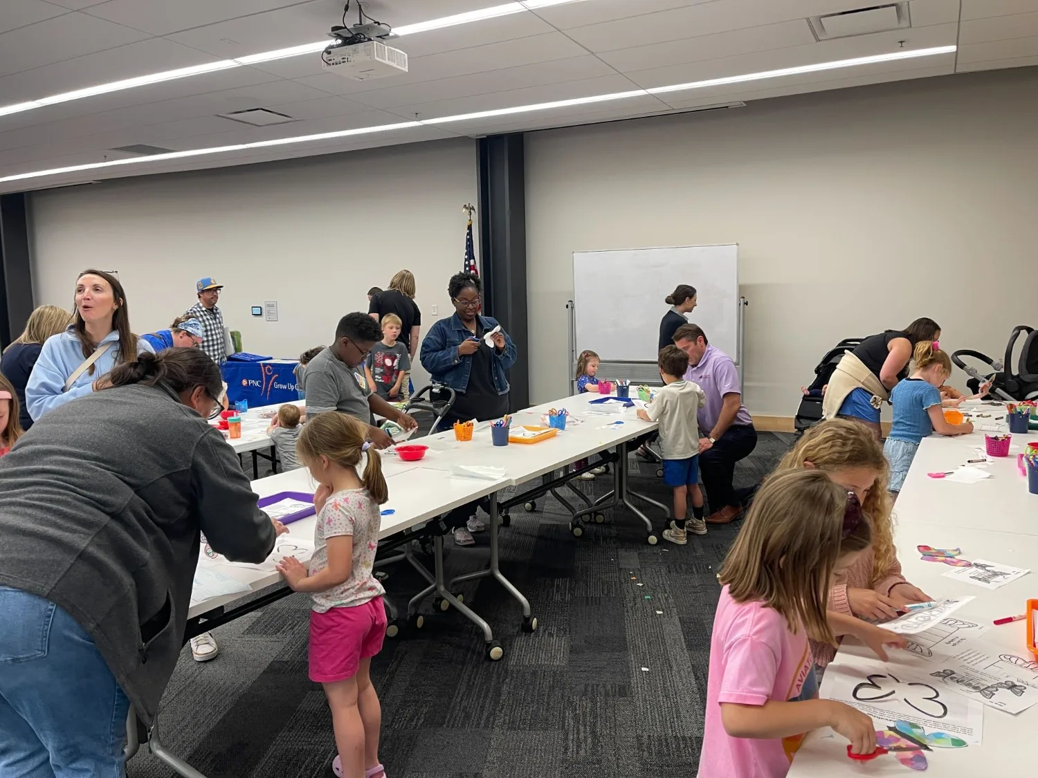 Kids enjoying arts and crafts