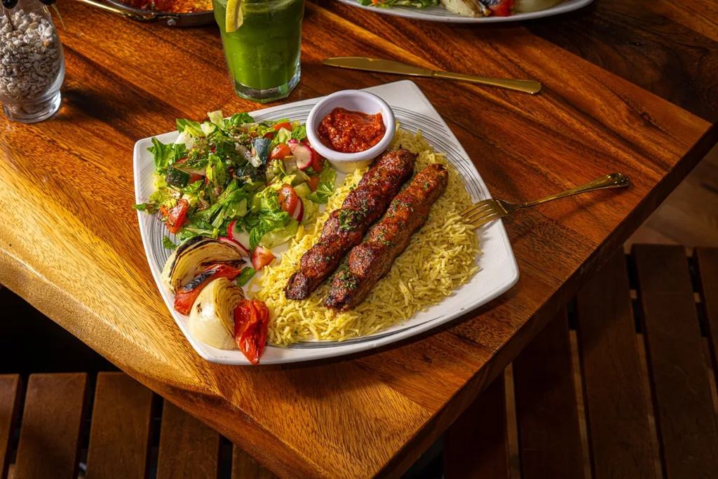 kofta kabob dinner Zaytoona Mediterranean Cuisine