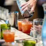 Neapolitan Margarita: Tequila, Cappaletti, Strawberry, Dark Crème De Cacao, Citrus