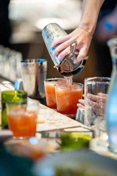 Neapolitan Margarita: Tequila, Cappaletti, Strawberry, Dark Crème De Cacao, Citrus