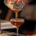 Italian Job: Whiskey, Amaro Montenegro, Sweet Vermouth, Mission Fig, Lemon Peel