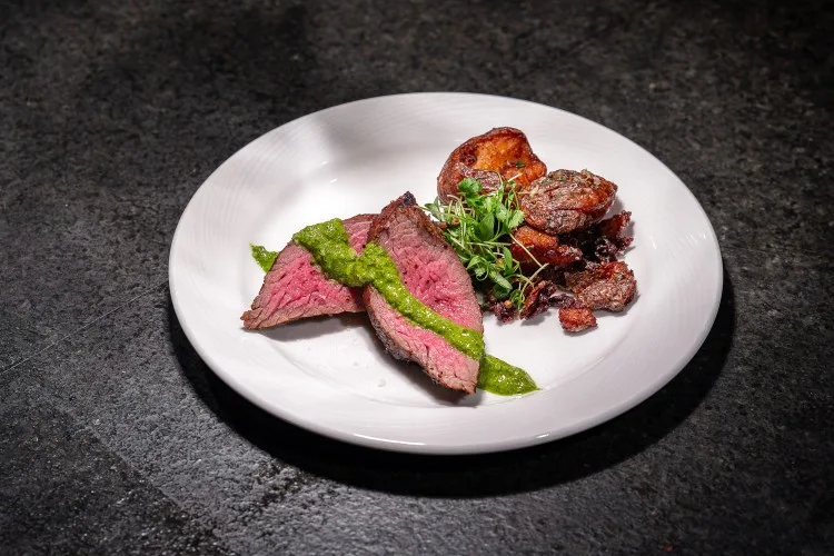 Secondo | grilled petit tender + parmesan + truffle + crispy potatoes + salsa verde