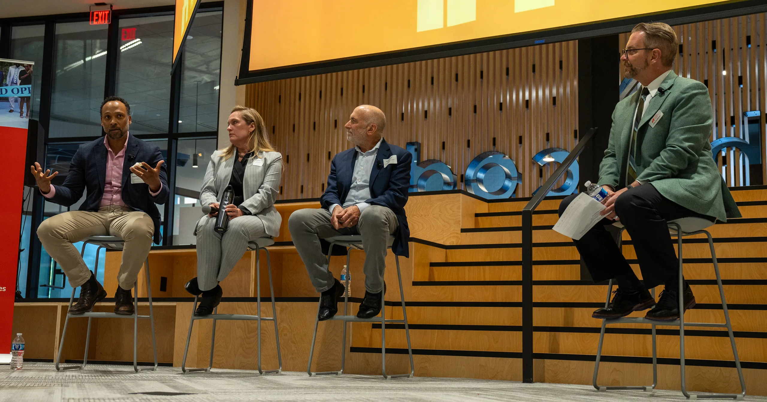three people on a panel