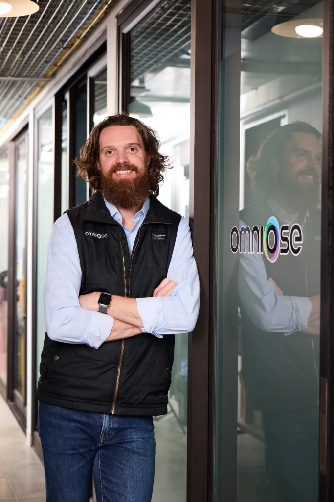 Christian Harding, Chief Scientific Officer and Co-Founder of Omniose, pictured outside Omniose’s private offices within BioGenerator Labs.