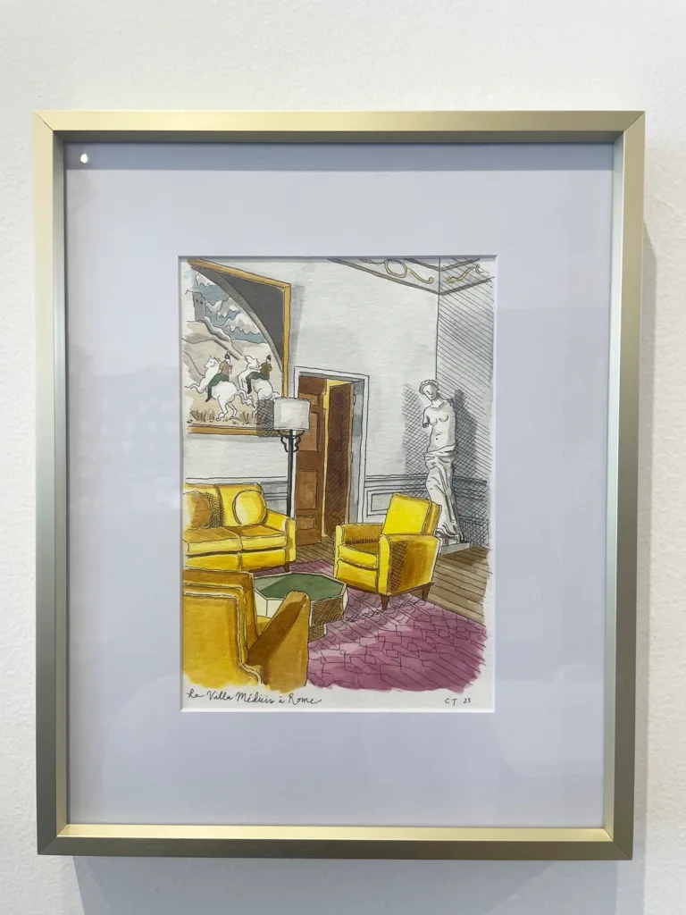 “Villa Medicis in Rome,” original art work by St. Louis artist Cora Trout.