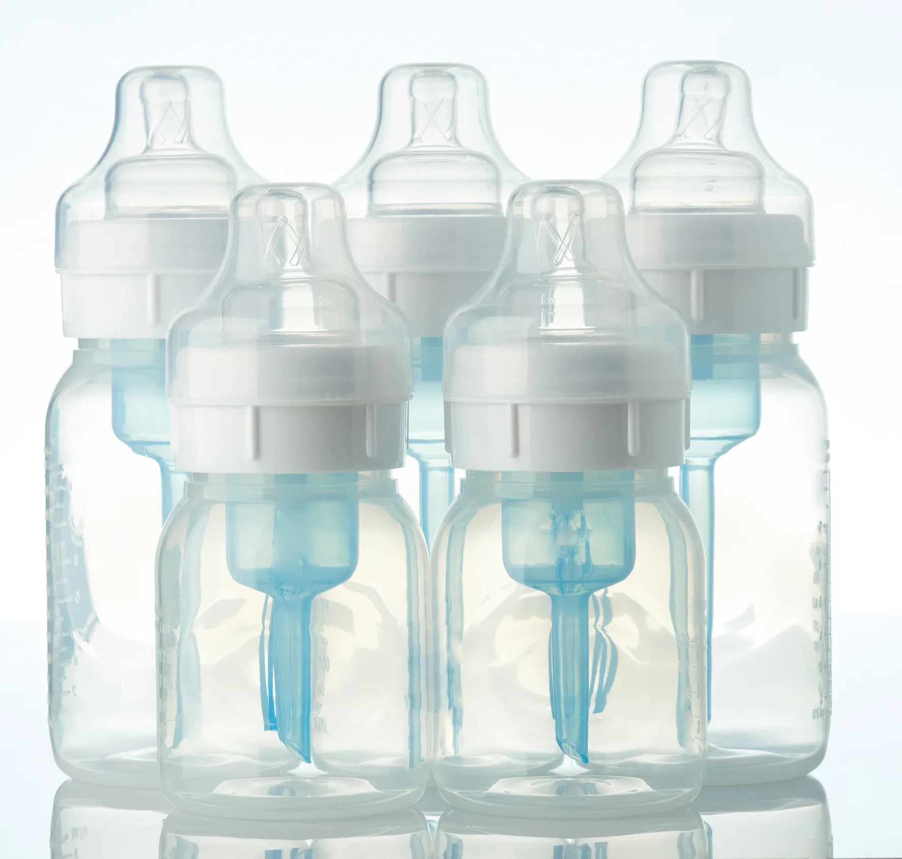 Set of baby bottles