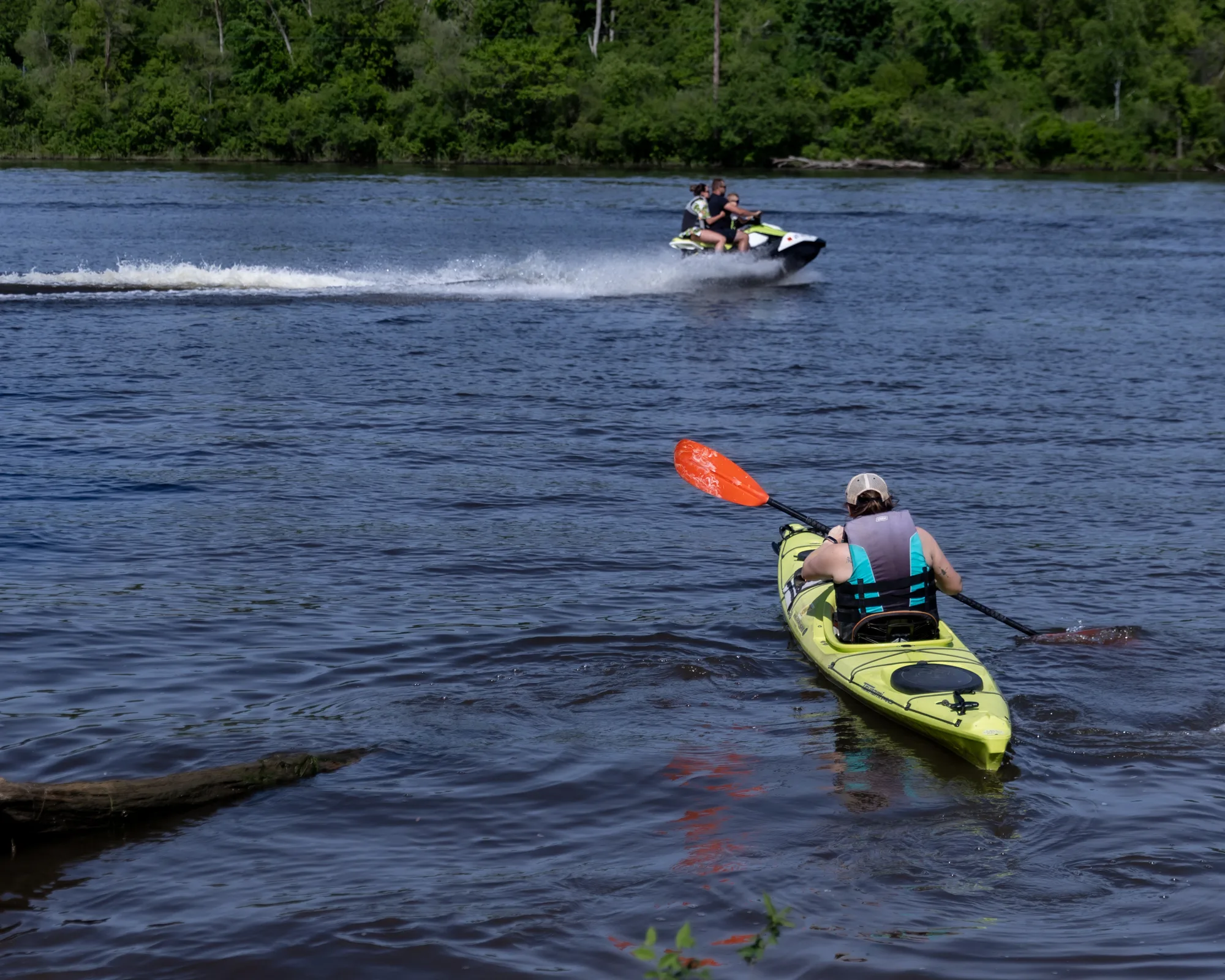 Adventure awaits on the Fox River with kayaking, boating, and water sports.