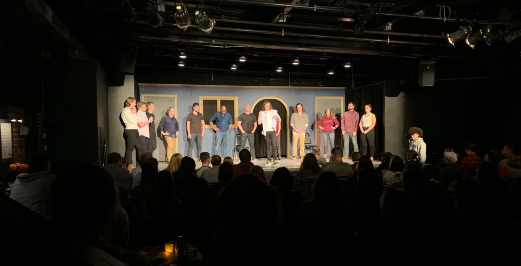 A group of improv performers at The Improv Shop.