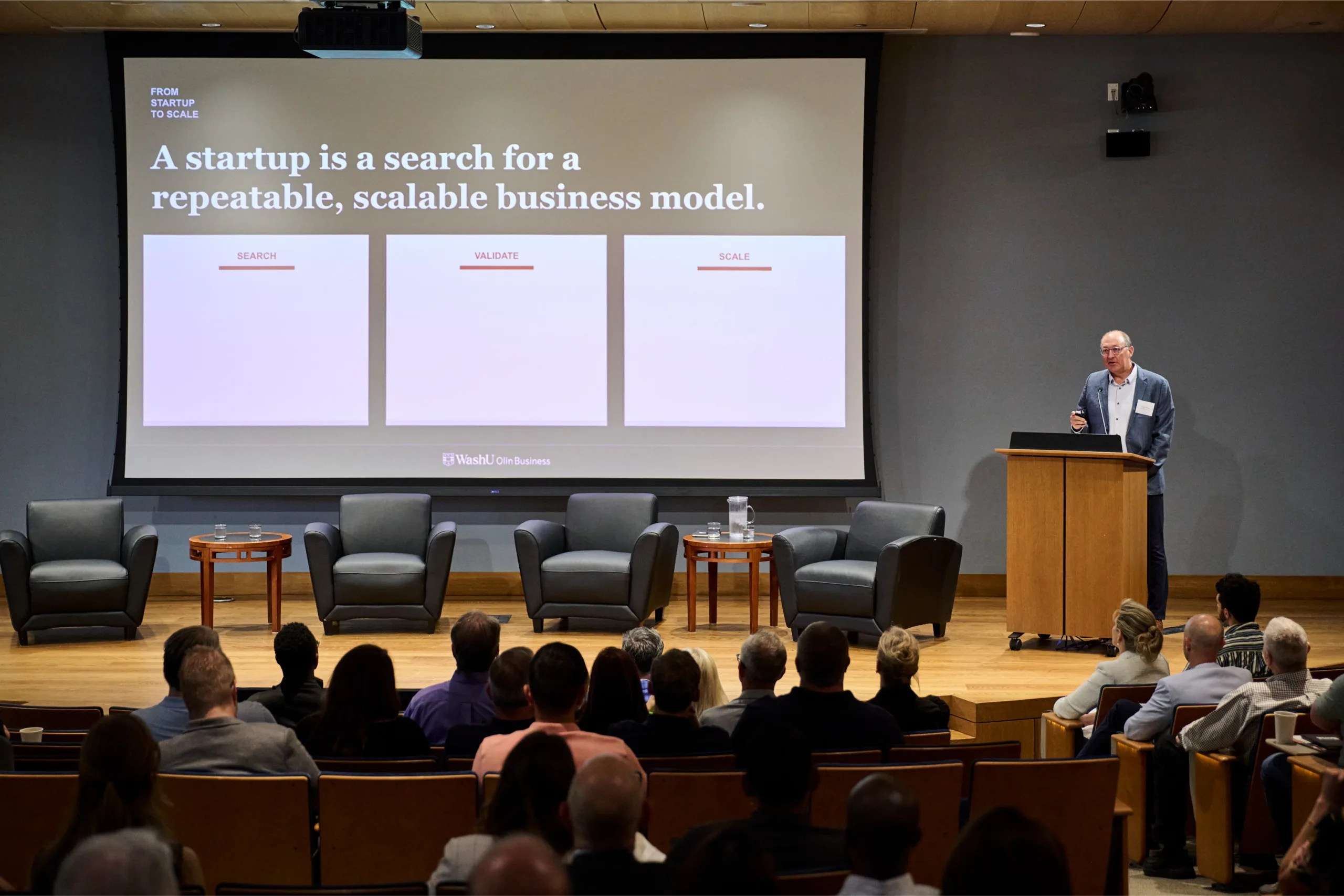 Doug Villhard of WashU Olin Business School speaking