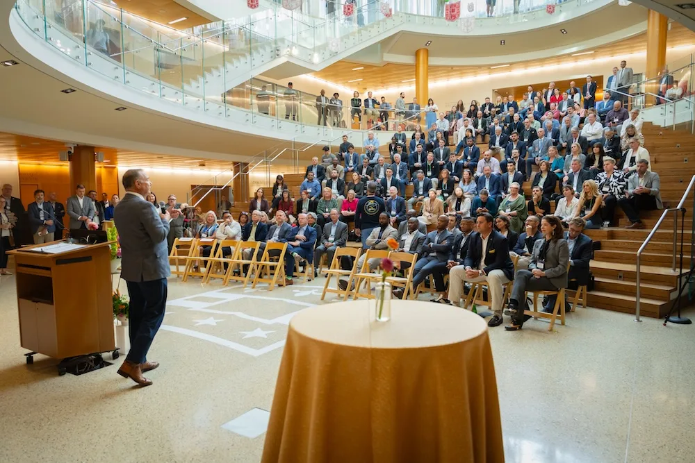 Governor Mike Kehoe speaks at BioSTL’s Global Health Innovation Summit, an annual convening of international high-potential startups, investors, ecosystem partners, and global hubs.